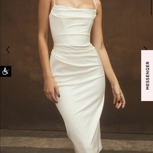 House of CB cream corset dress